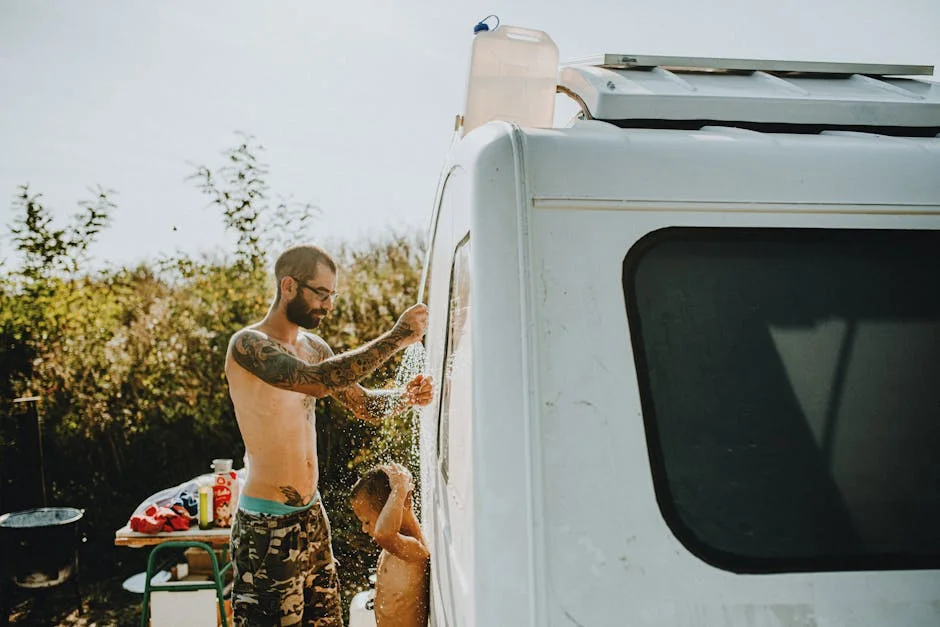 portable camping shower features